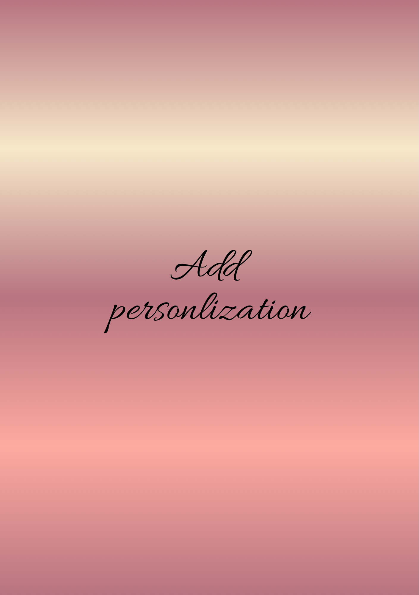 Add Personalization