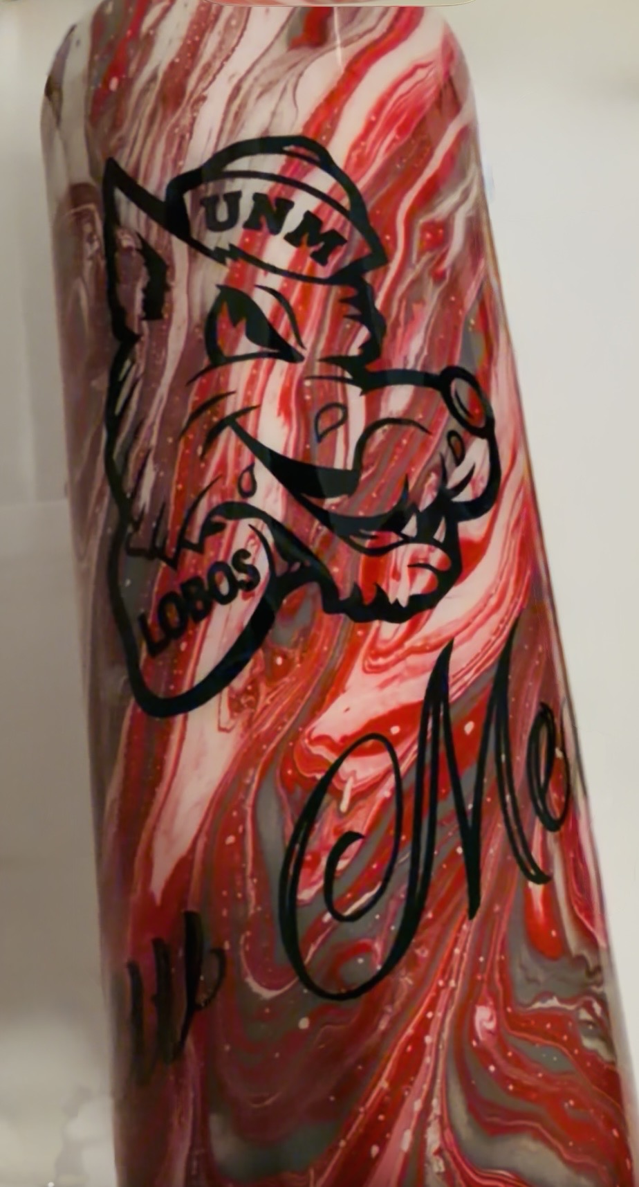 24oz Gray/Red UNM Hydrodip